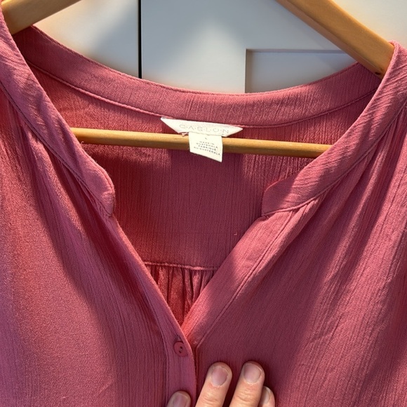 Caslon Oversized Rayon Blouse Blush Size large NWT - Picture 9 of 10